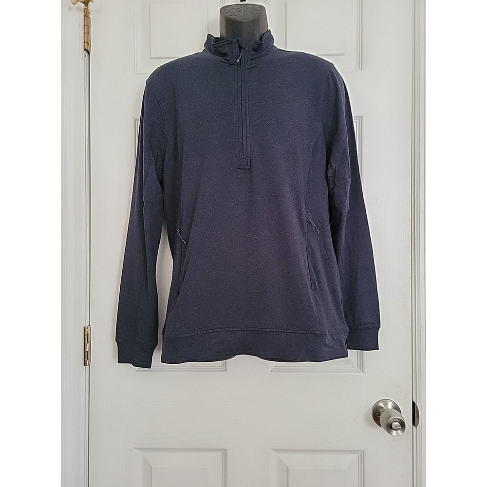 7‎ Diamonds Core Performance Quarter Zip Mens Small Navy Blue Pockets NWT